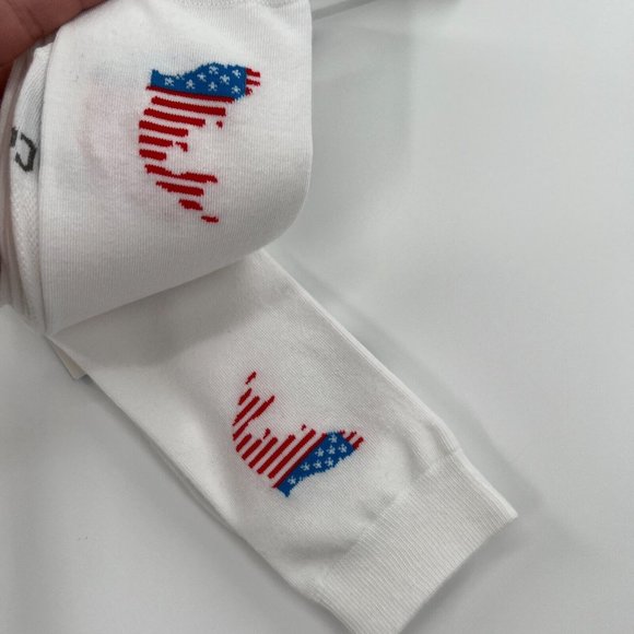 Columbia Men's PFG Patriot Crew Socks 3 Pairs sz 6-12 Fish White/Marlin/Red/Blue - Picture 3 of 5